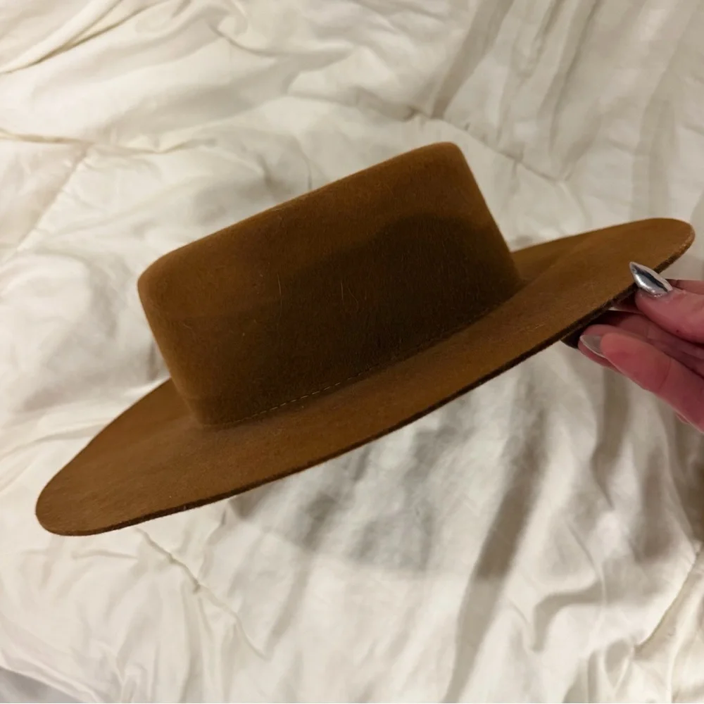 GIGI PIP Tan Australian wool Hat - Picture 4 of 8